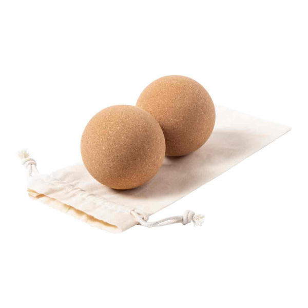 2 boules de yoga en liège personnalisable