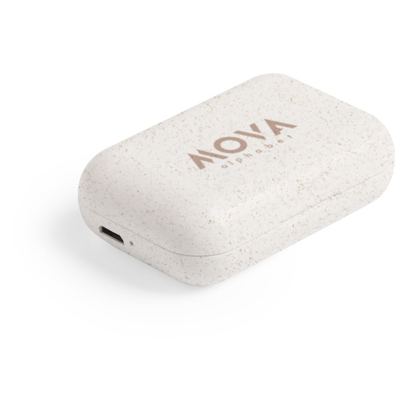 Écouteurs publicitaires en paille de blé