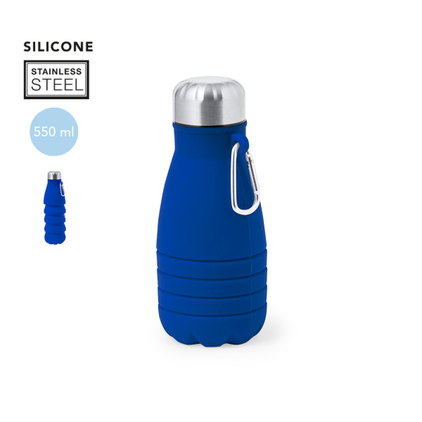 Gourde pliable avec mousqueton de transport | 550ml