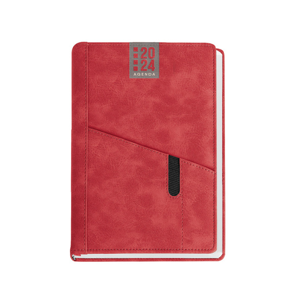 Agenda journalier avec poche extérieur 15x21 cm