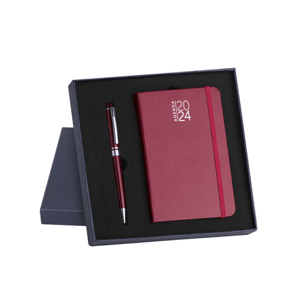 Agenda et stylo personnalisable | Hebdomadaire 9x14 cm