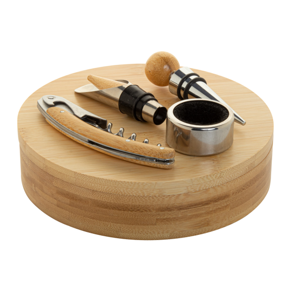 Set à vin personnalisable en bambou