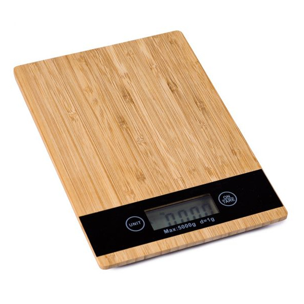 Balance de cuisine en bambou personnalisable