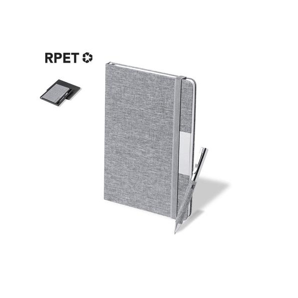 Bloc-notes publicitaire avec stylo en rpet