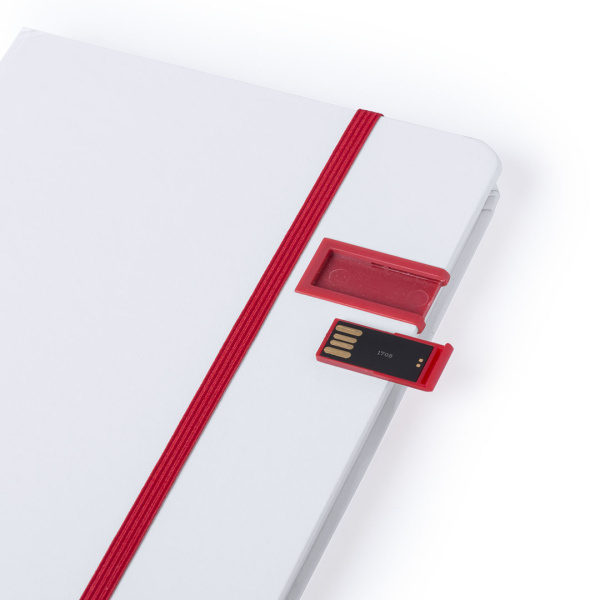 Carnet de notes avec clé USB de 16 Go