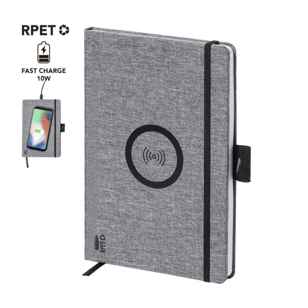 Carnet de notes A5 avec chargeur sans fil intégré