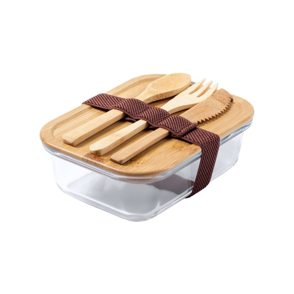 Lunch box promotionnelle avec couverts