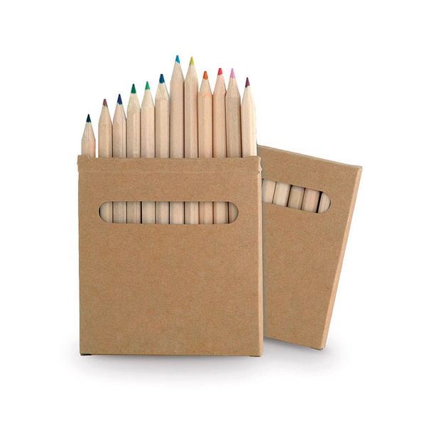 Boîte personnalisée de 12 crayons de couleur