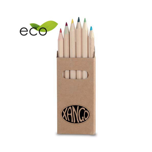 Boîte personnalisée de 6 crayons de couleur