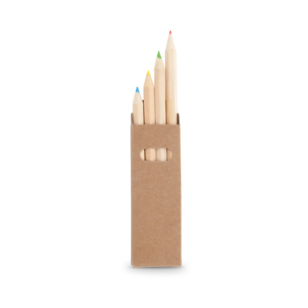 Boîte personnalisée avec 4 crayons de couleur