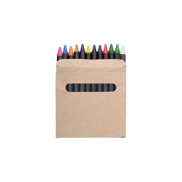 Boîte publicitaire de crayons de cire