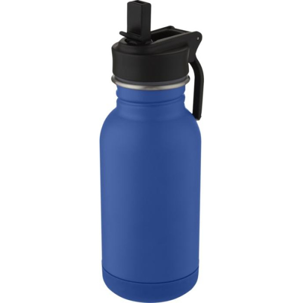 Gourde de sport 400 ml en acier inoxydable avec paille et poignée de transport