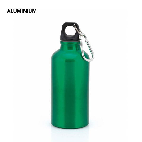 Gourde en aluminium de 400 ml avec mousqueton