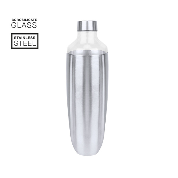 Gourde en verre borosilicate et acier