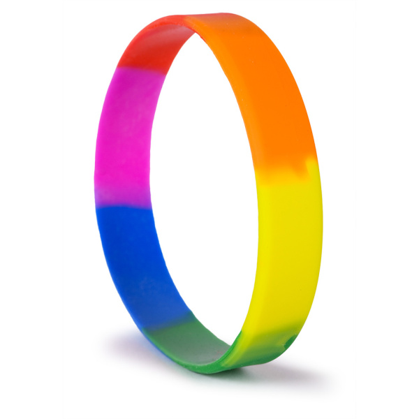 Bracelet arc-en-ciel en silicone