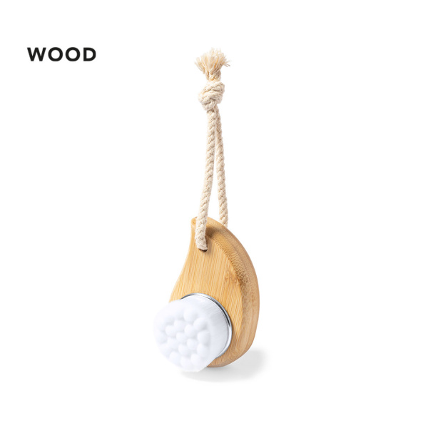 Brosse visage publicitaire en bambou