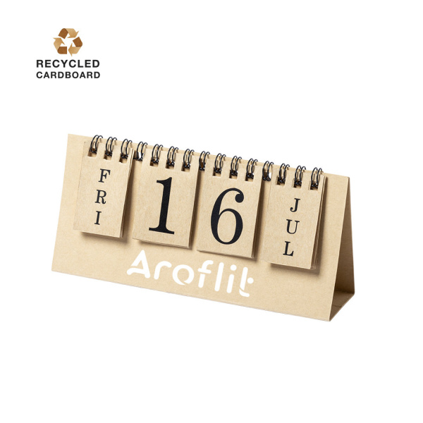 Calendrier perpétuel personnalisé en carton recyclé