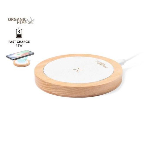 Chargeur 15W en Chanvre Organique et Bois