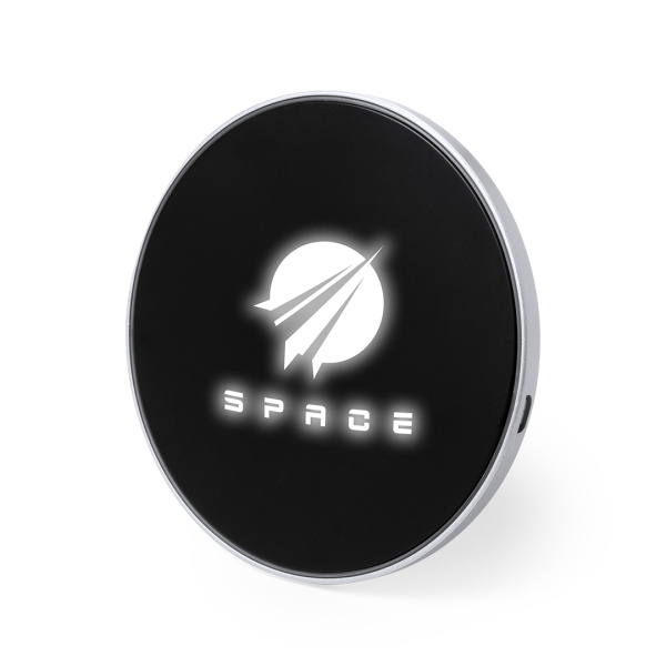 Station de recharge sans fil lumineuse au design élégant et circulaire