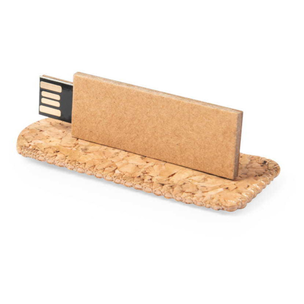 Clé USB en carton et liège personnalisable