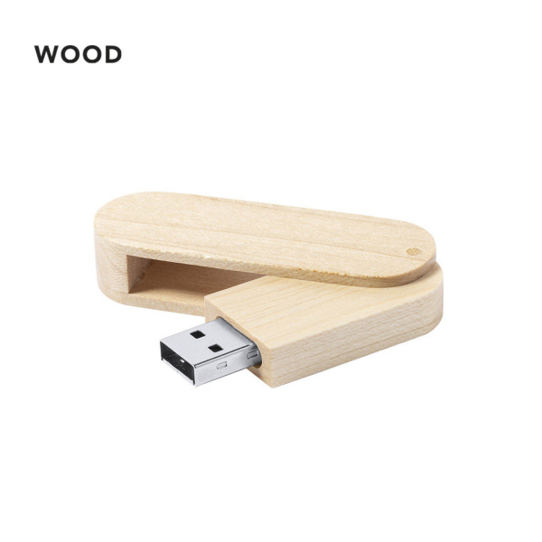 Clé usb personnalisée pliable en bois | 16 Gb