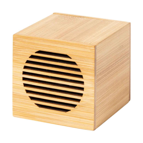 Enceinte en bambou personnalisable 6x6cm