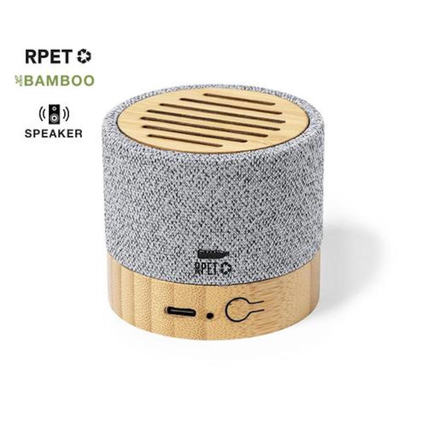 Enceinte personnalisable RPET et bambou