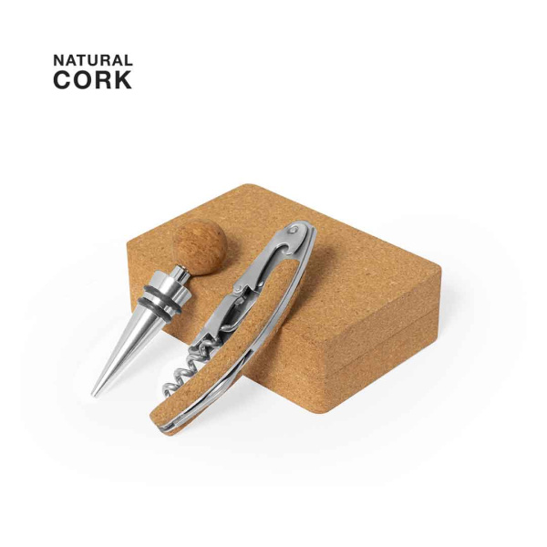 Ensemble à vin en liège