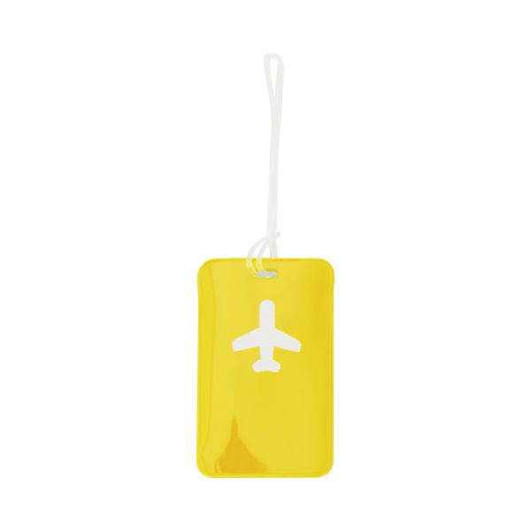 Etiquette à bagages en forme d´avion