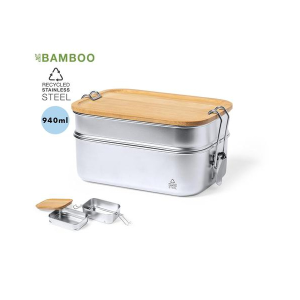 Lunch box publicitaire en acier recyclé