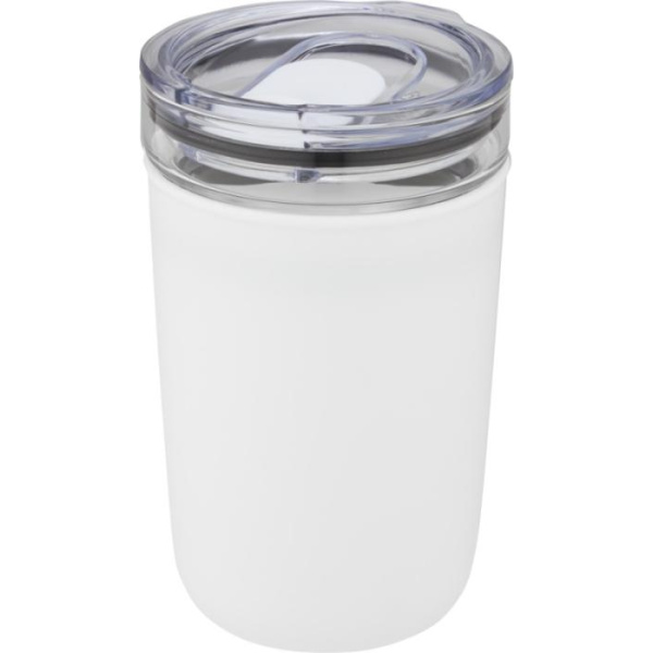 Gobelet en verre 420 ml avec paroi extérieure en plastique recyclé