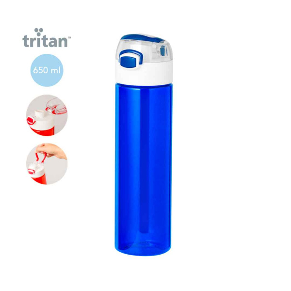 Gourde 650ml en Tritan avec bouchon sportif