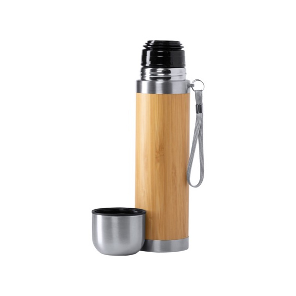 Gourde thermos en bambou publicitaire