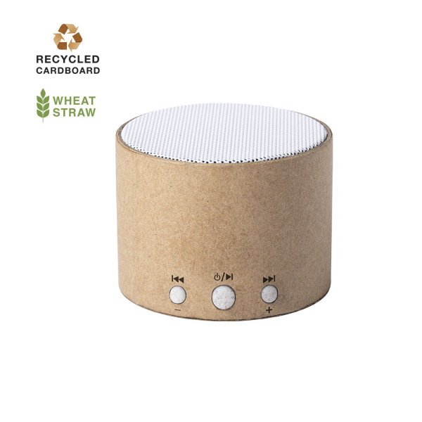 Enceinte publicitaire en carton recyclé