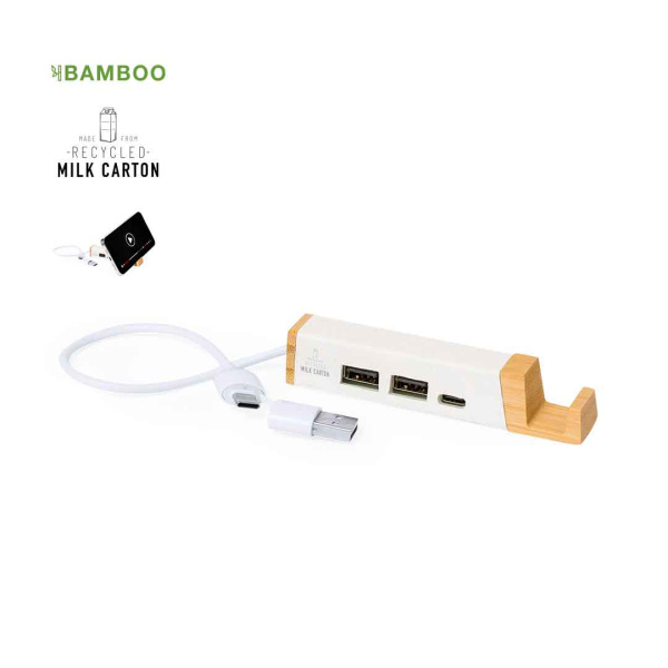 HUB USB en carton de lait recyclé