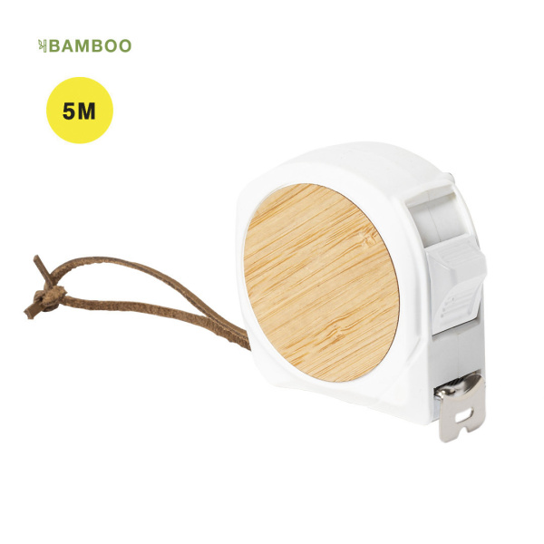 Mètre ruban publicitaire en bambou 5 mt