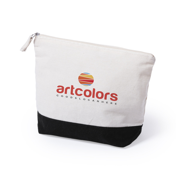 Trousse de toilette bicolore - coton naturel