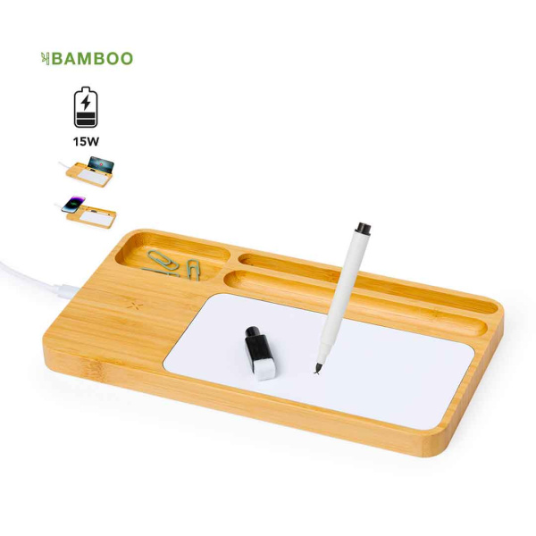 Organisateur de bureau avec chargeur et petit tableau de bord