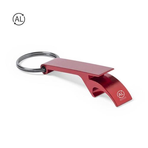 Décapsuleur porte-clés en aluminium recyclé