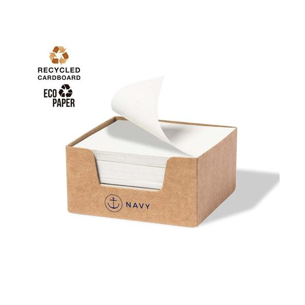 Porte-notes autocollantes publicitaire en carton recyclé