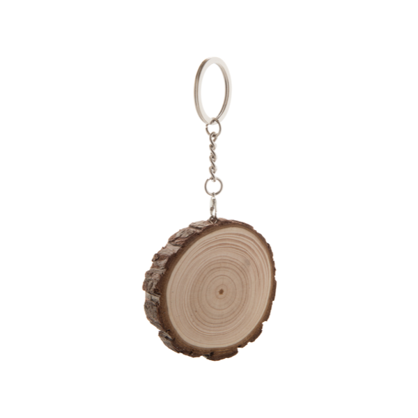 Porte-clés publicitaire en bois de pin