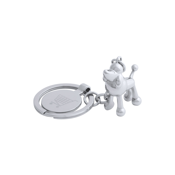 Porte-clés jeton avec chien personnalisable