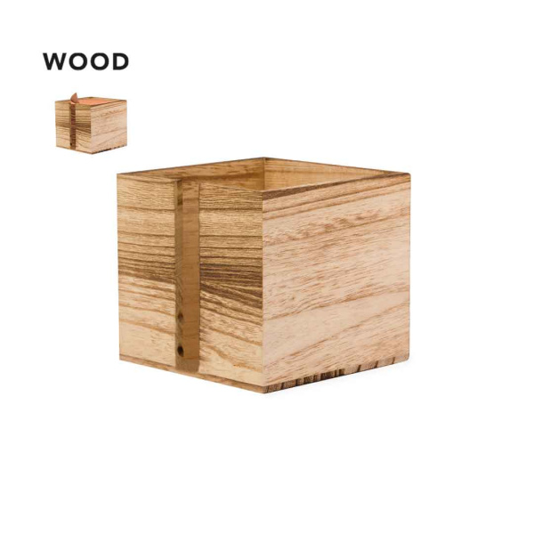 Porte-serviettes en forme de cube en bois