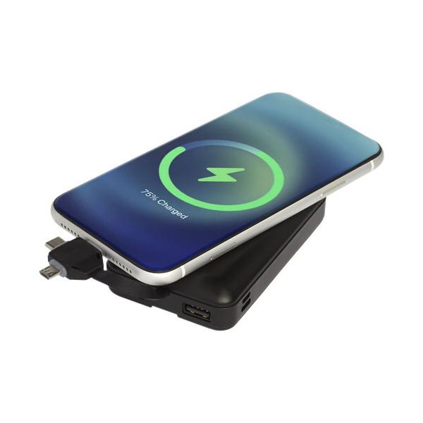 Batterie externe publicitaire 10,000 mAh avec câble 3-en-1