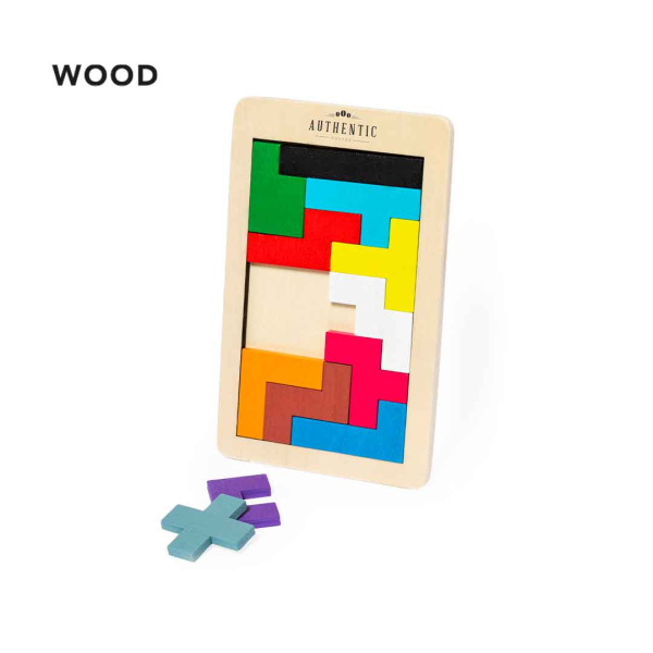 Puzzle Tétris  en bois coloré