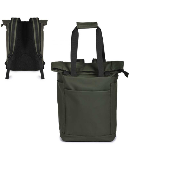 Sac à dos personnalisable polyvalent avec bretelles et poignée.