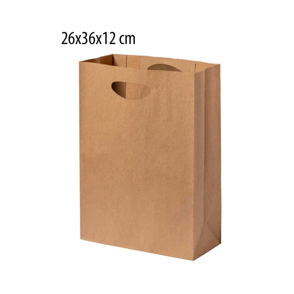 Sac en papier kraft publicitaire | 26×36×12 cm