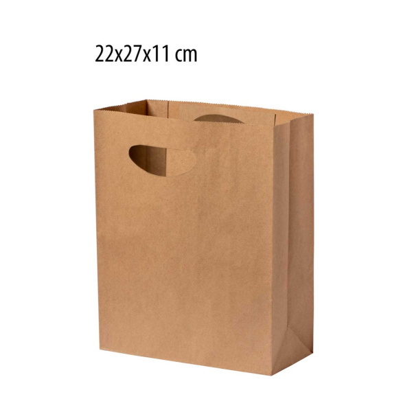 Sac en papier kraft publicitaire | 22×27×11 cm