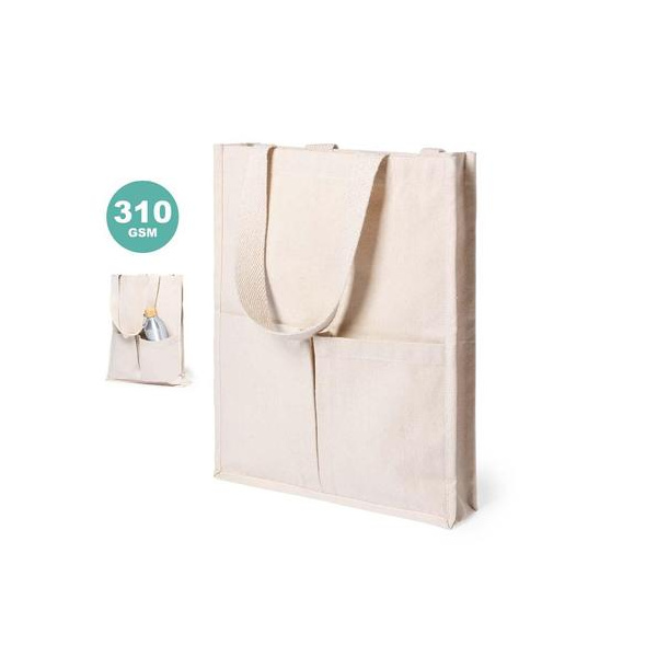 Tote bag en toile personnalisé avec poches 310 gr