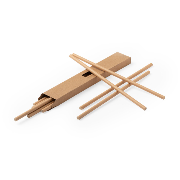 Set de 10 pailles en papier